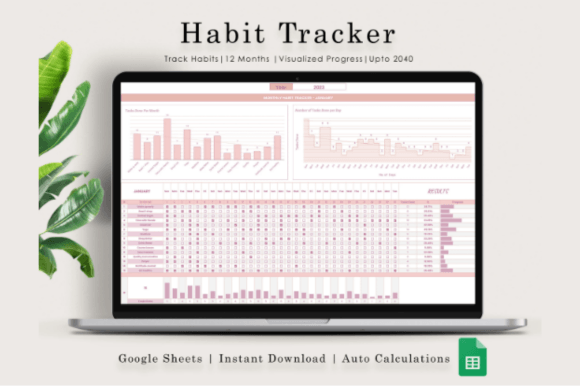Download Habit Tracker Spreadsheet, Google Sheets - Habit tracker Collection