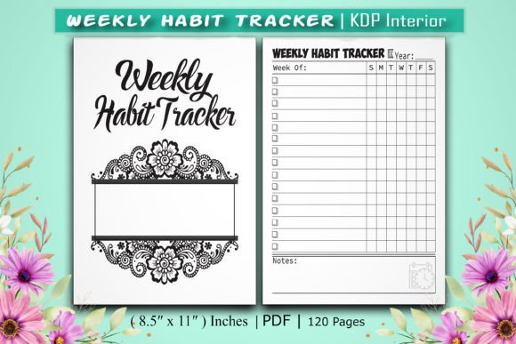 Download Weekly Habit Tracker | KDP Interior - Habit tracker Collection