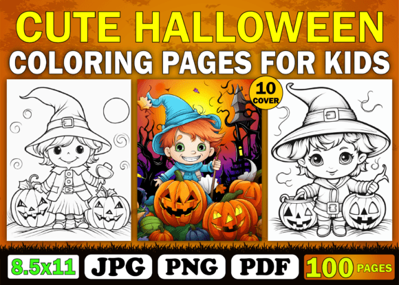 Download KDP Cute Halloween Coloring Pages Kids - Coloring pages Collection
