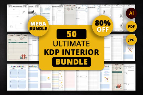 Download 50 Editable KDP Templates Bundle Pack - Pack Collection