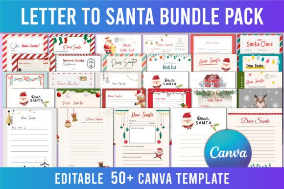 Download Editable 50+ Letter to Santa Bundle Pack - Pack Collection