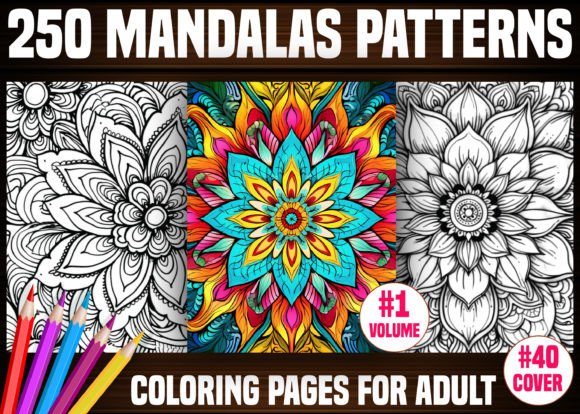 Download 250 Mandalas Patterns Coloring Pages-KDP - Coloring pages Collection